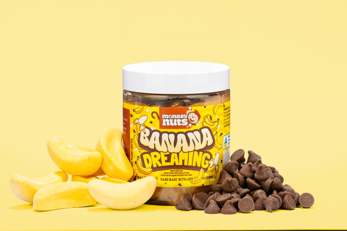Banana Dreaming Peanut Butter 315g | Monkey Nuts Australia