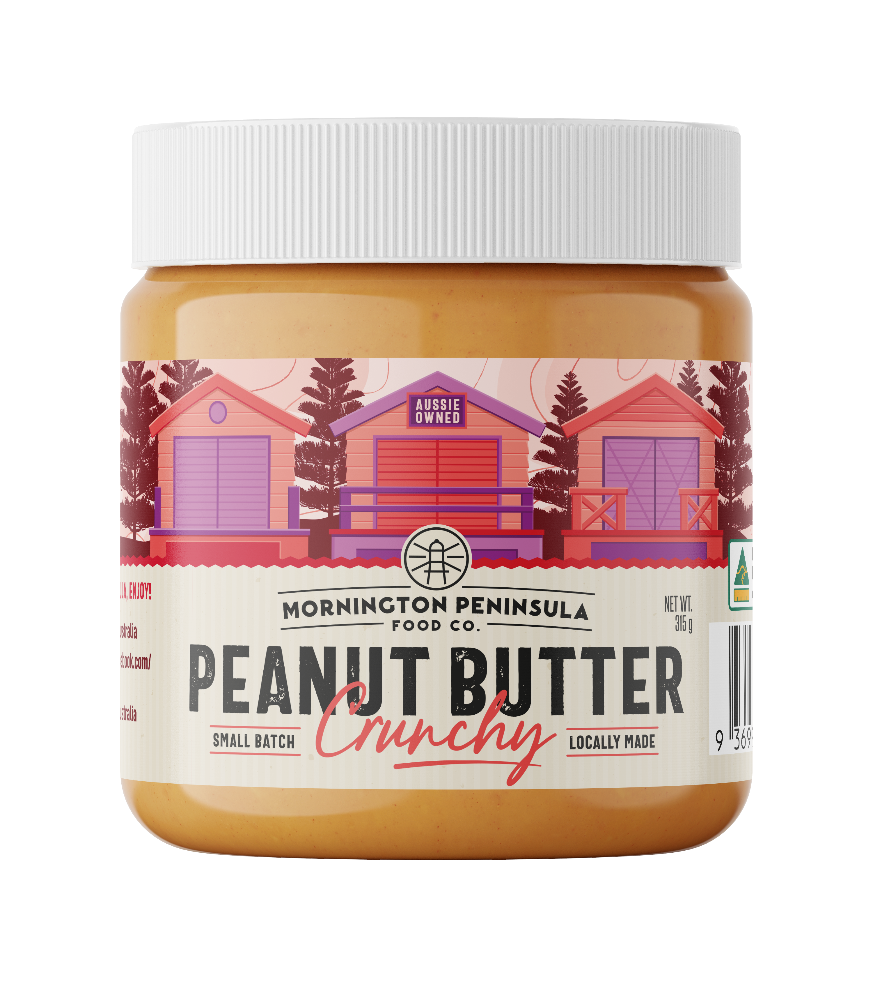 Mornington Peninsula CRUNCHY Peanut Butter 315g | Monkey Nuts Australia