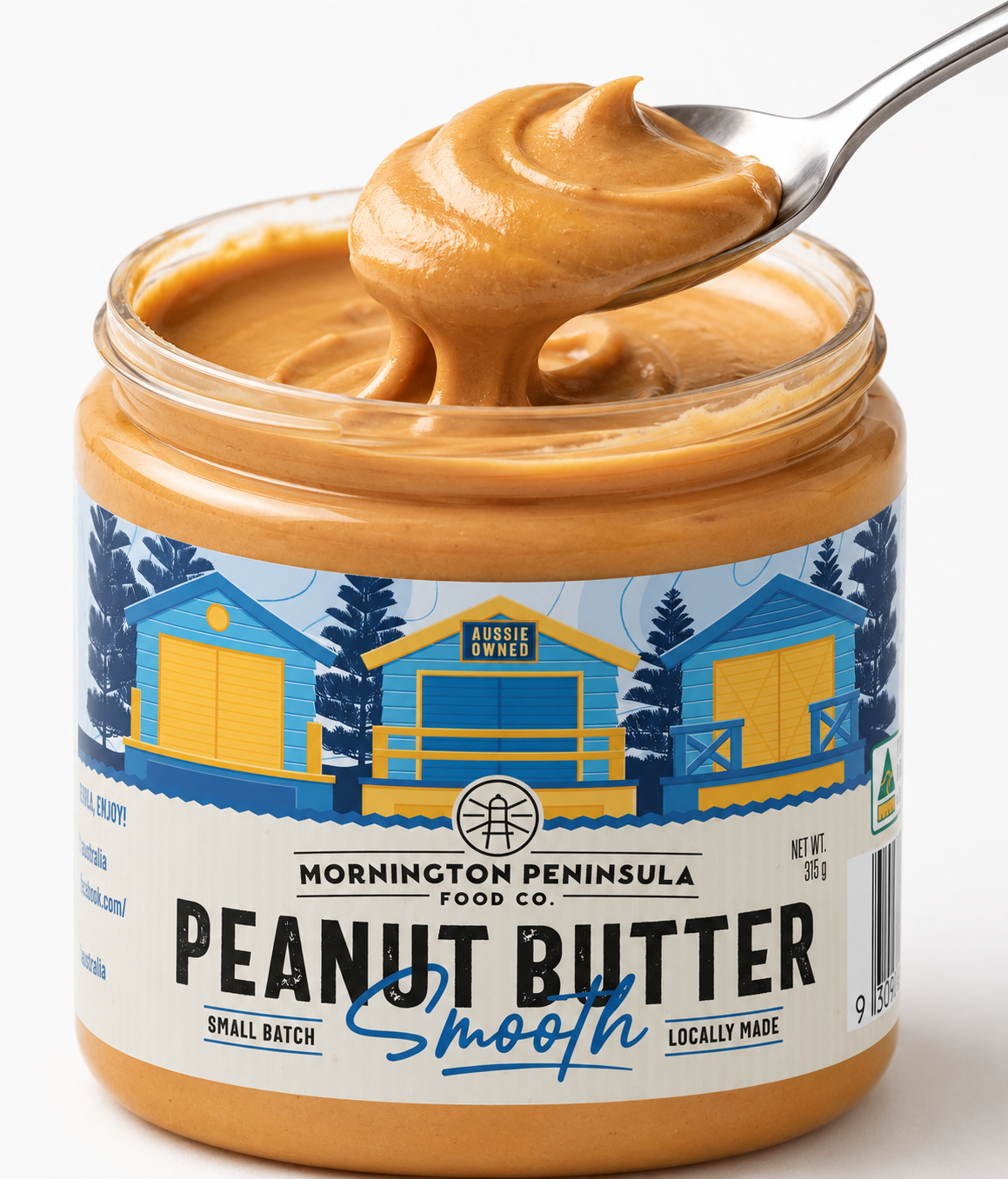 Mornington Peninsula SMOOTH Peanut Butter 315g | Monkey Nuts Australia