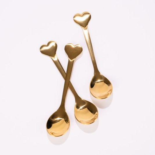 Limited edition GOLD LOVE HEART SPOON