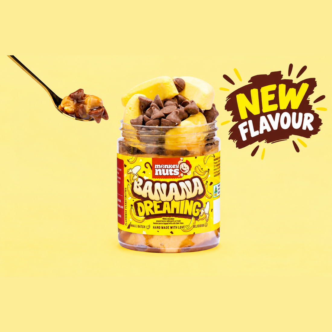 Banana Dreaming Peanut Butter 315g | Monkey Nuts Australia