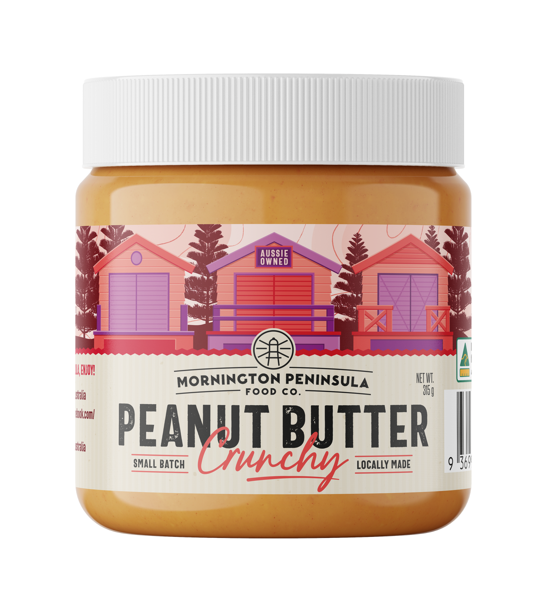 Mornington Peninsula CRUNCHY Peanut Butter 315g | Monkey Nuts Australia