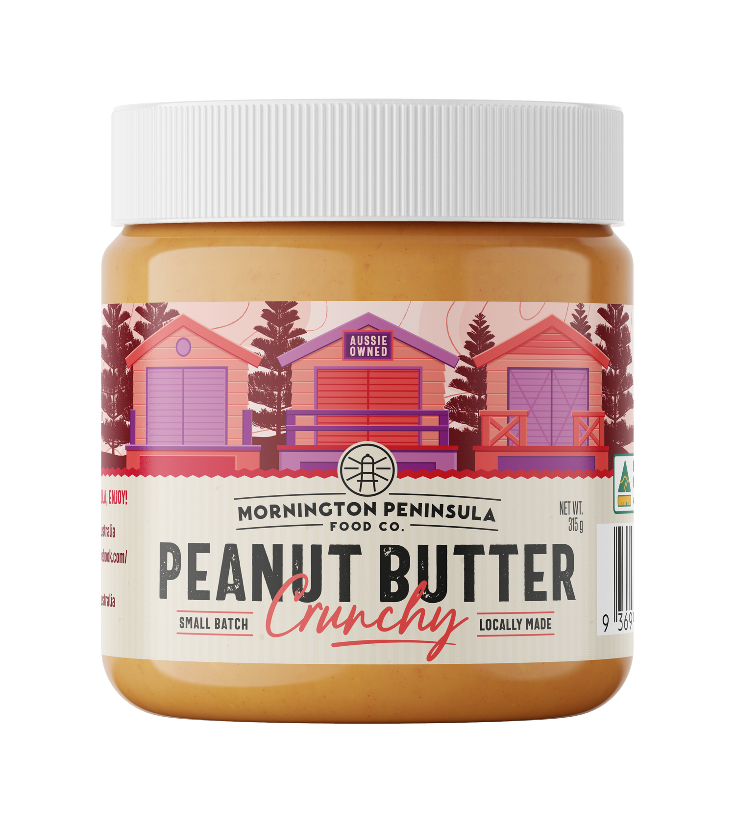 Mornington Peninsula CRUNCHY Peanut Butter 315g | Monkey Nuts Australia