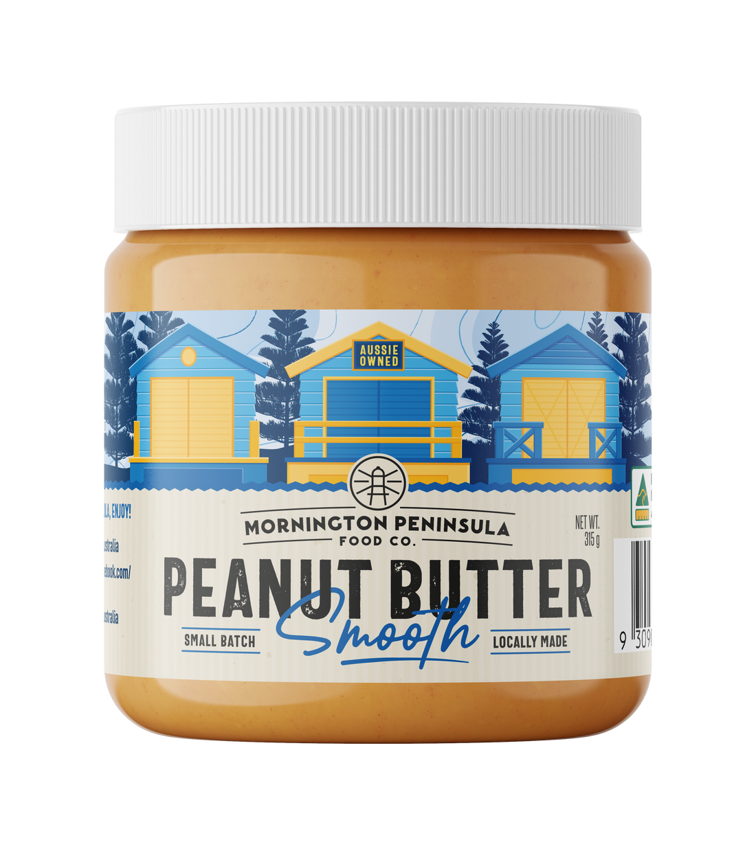 Mornington Peninsula SMOOTH Peanut Butter 315g | Monkey Nuts Australia
