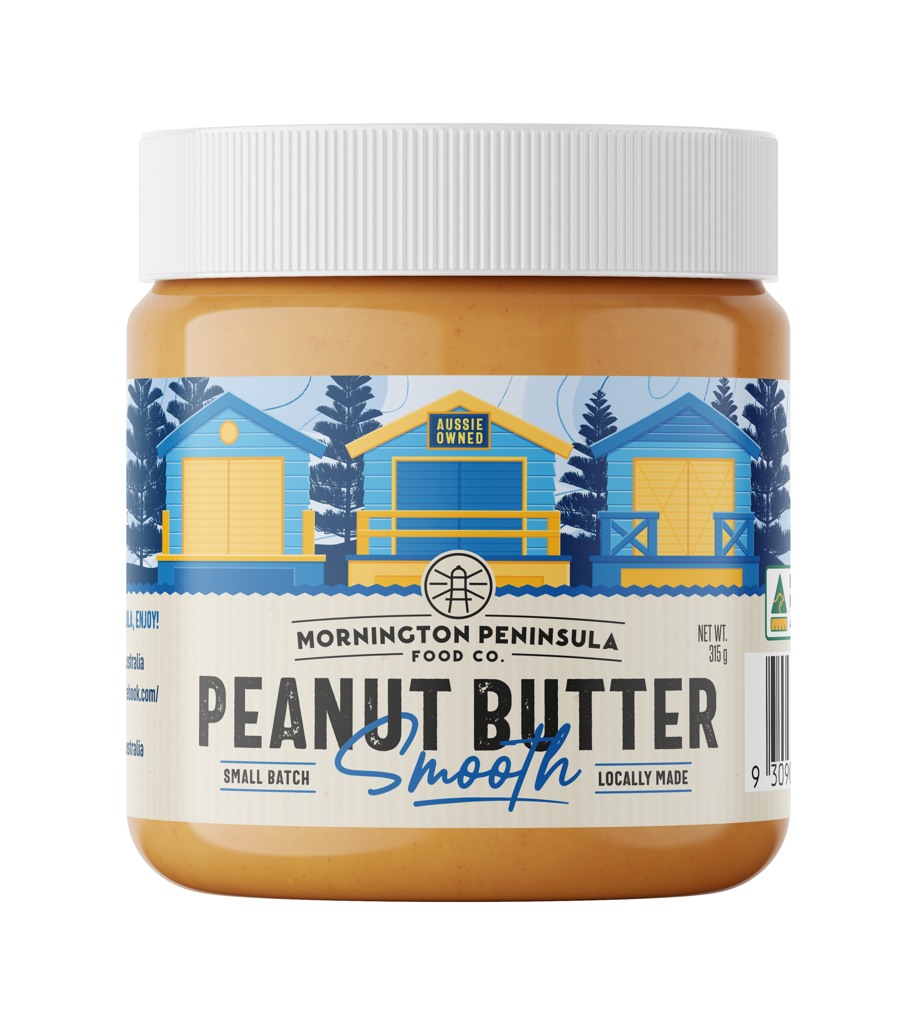 Mornington Peninsula SMOOTH Peanut Butter 315g | Monkey Nuts Australia